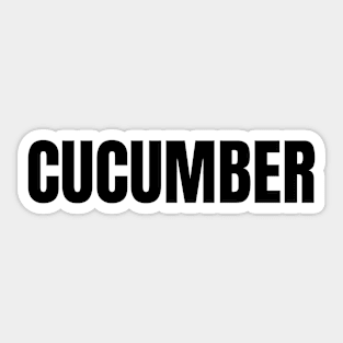 Cucumber Word - Simple Bold Text Sticker